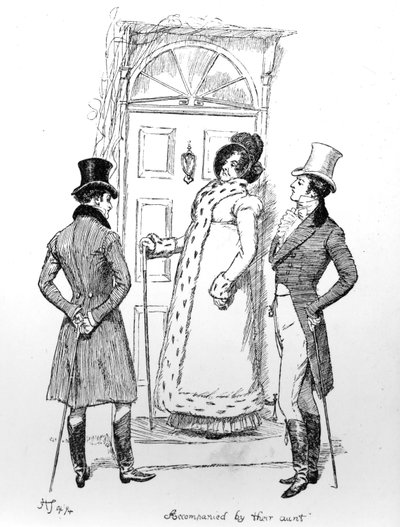 Accompagnées par leur tante, illustration de 